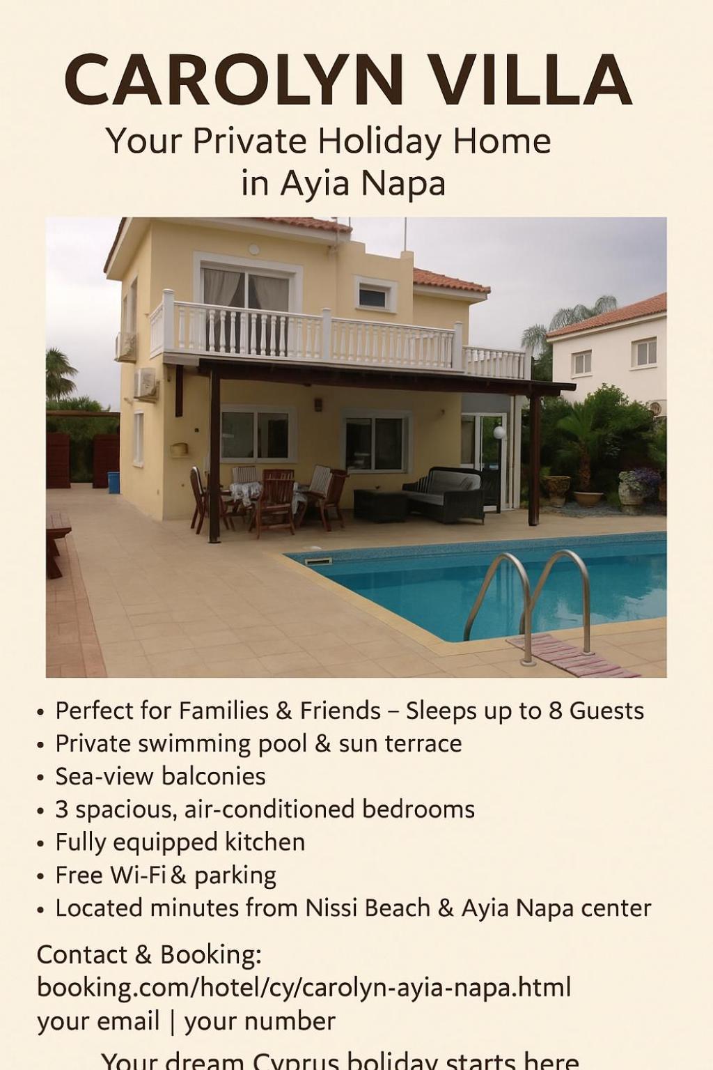 Carolyn Villa Is A Luxury 4-Bedroom Villa With Private Pool In Agia Napa Buitenkant foto